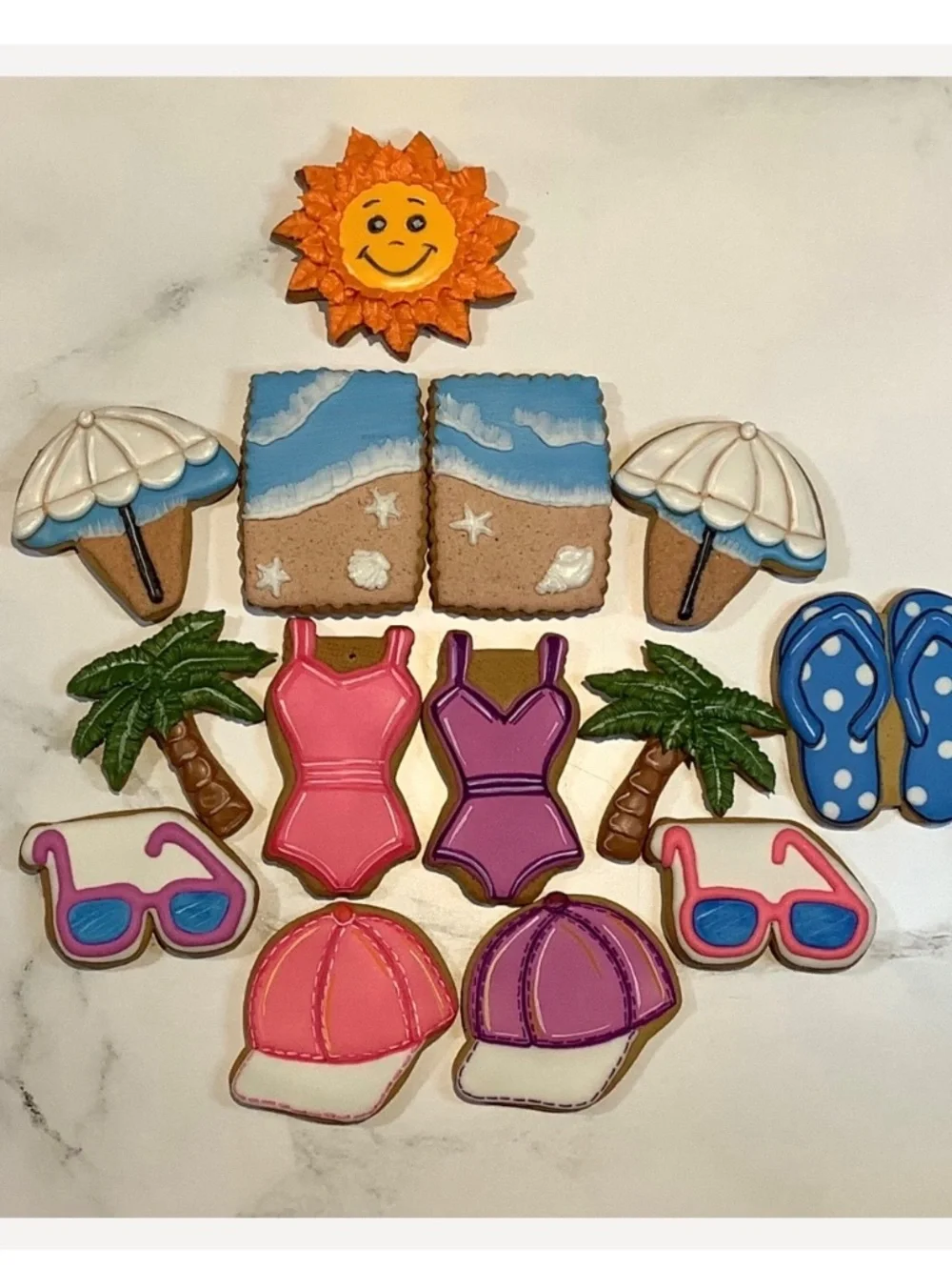 Summer Beach Cookie Cutter Set – 6 Pc Plastic Baking Cutters